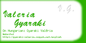valeria gyaraki business card